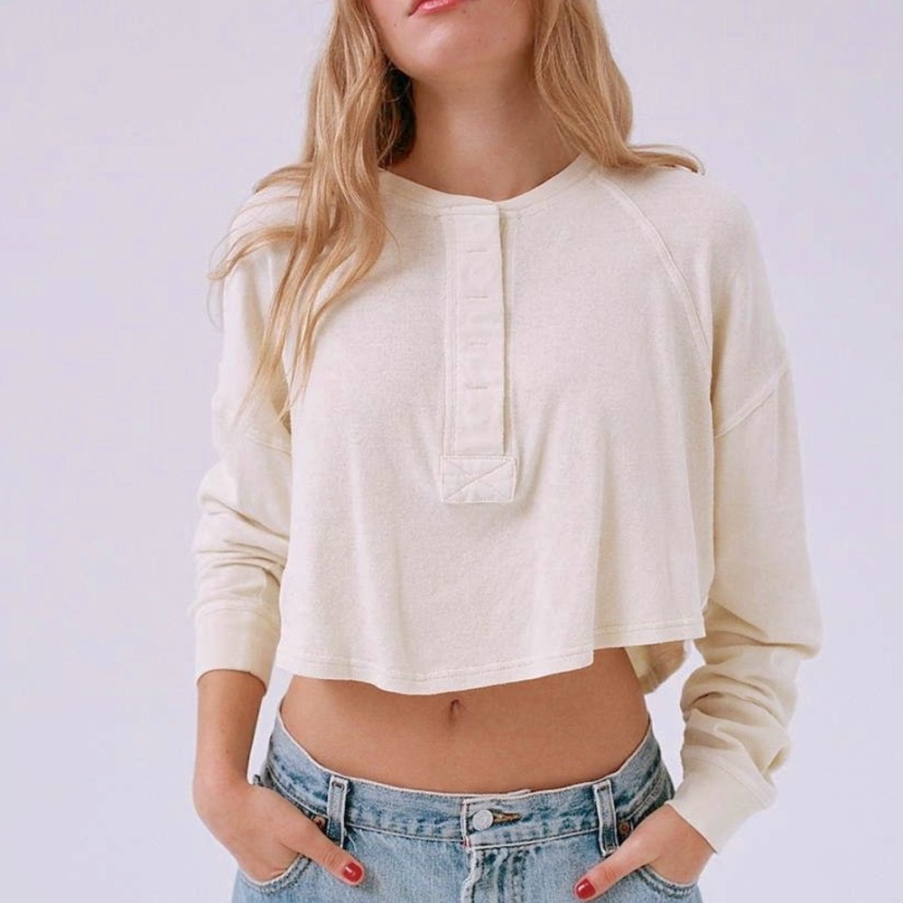 UO BDG Lily Boxy Henley Top